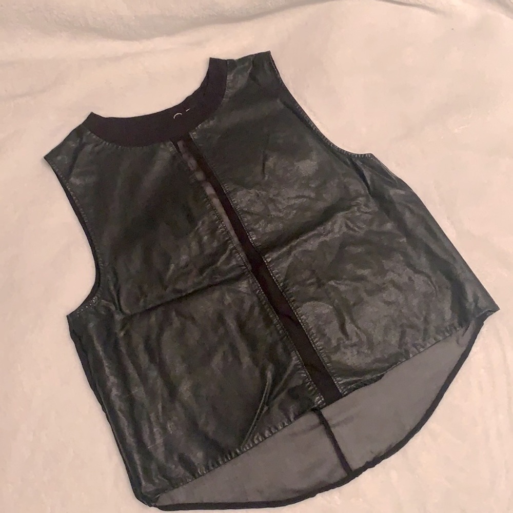 Faux leather tank!